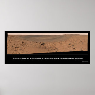 Mars Rover Spirit's bestemming: Columbia Hills Poster