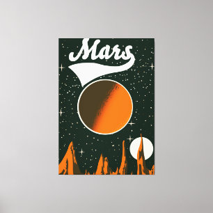 Mars  ruimtekunst canvas afdruk