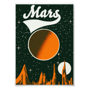 Mars ruimtekunst foto afdruk