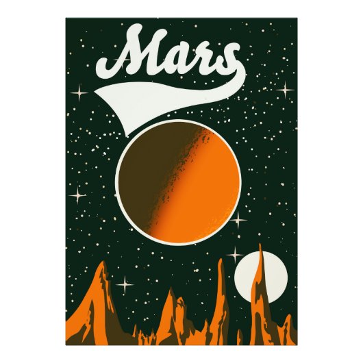 Mars ruimtekunst foto afdruk (Voorkant)