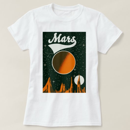 Mars  ruimtekunst t-shirt (Design voorkant)