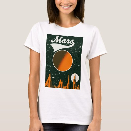 Mars  ruimtekunst t-shirt (Voorkant)