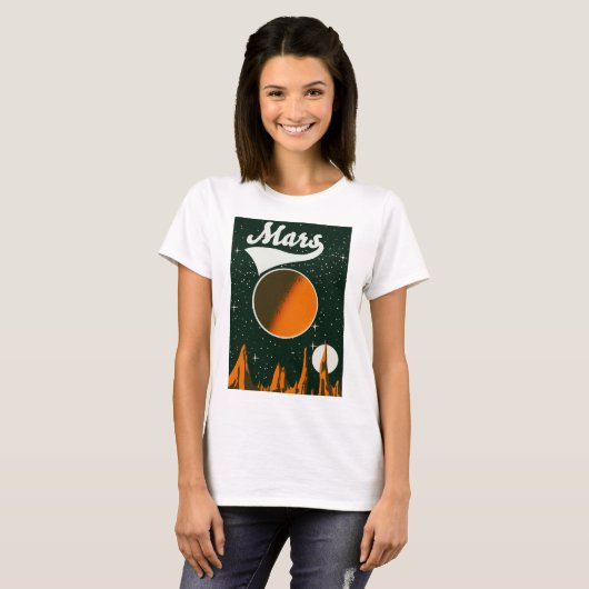 Mars ruimtekunst t-shirt (Voorkant volledig)