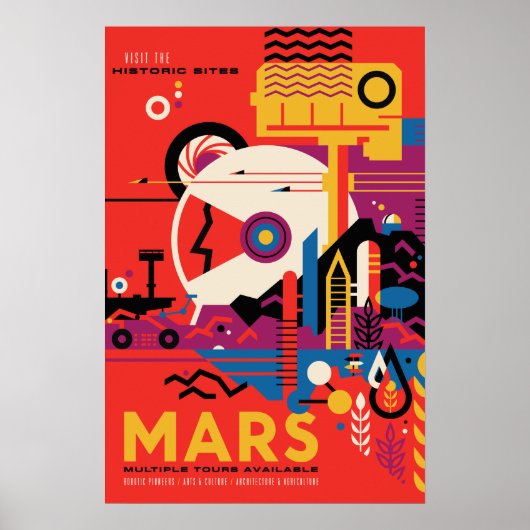 Mars  ruimteseivelposter poster (Voorkant)