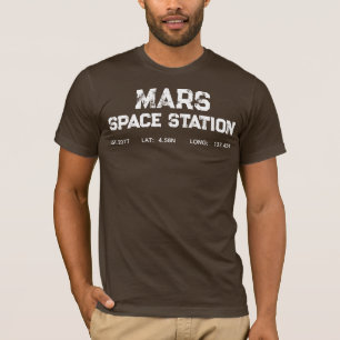 Mars Ruimtestation Vintage Logo - Retro Sci-Fi Ast T-shirt