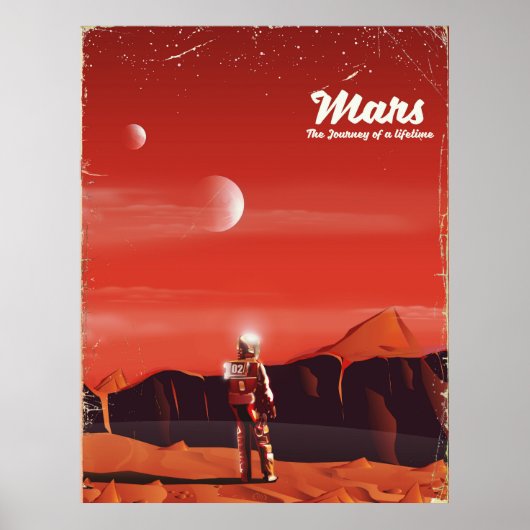 Mars Science fiction vintage poster (Voorkant)