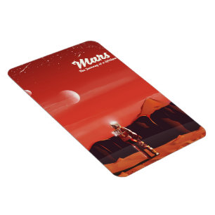 Mars Science fiction vintage poster Magneet