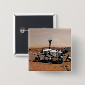 Mars Science Laboratory 2 Vierkante Button 5,1 Cm (Voorkant /achterkant)
