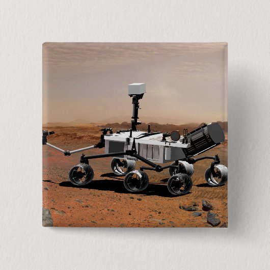 Mars Science Laboratory 2 Vierkante Button 5,1 Cm (Voorkant)