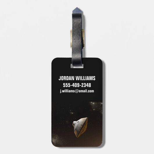 Mars Science Laboratory Aeroshell Capsule Bagagelabel (Achterkant verticaal)