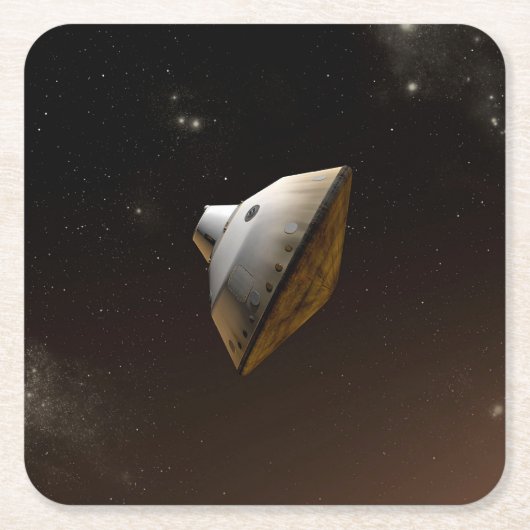 Mars Science Laboratory Aeroshell Capsule Vierkante Kartonnen Onderzetter (Voorkant)