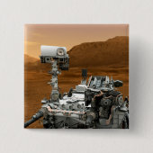 Mars Science Laboratory Curiosity Rover. 3 Vierkante Button 5,1 Cm (Voorkant)