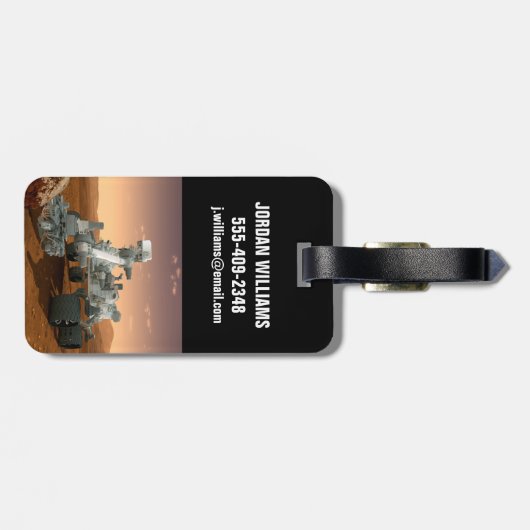 Mars Science Laboratory Curiosity Rover. 4 Bagagelabel (Achterkant horizontaal)