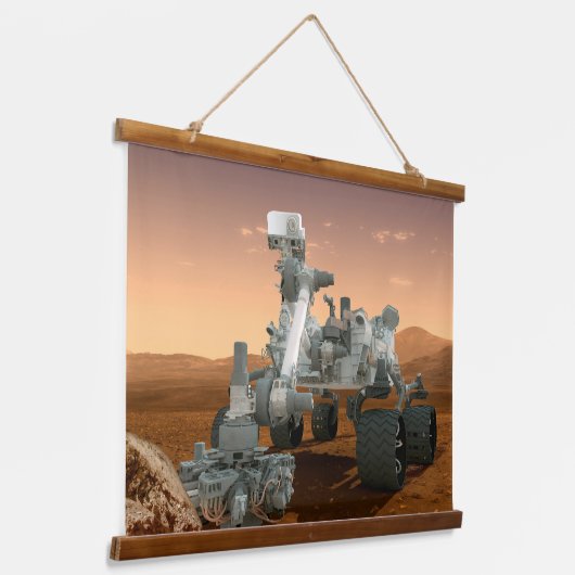 Mars Science Laboratory Curiosity Rover. 4 Hangend Wandkleed (Gebogen)