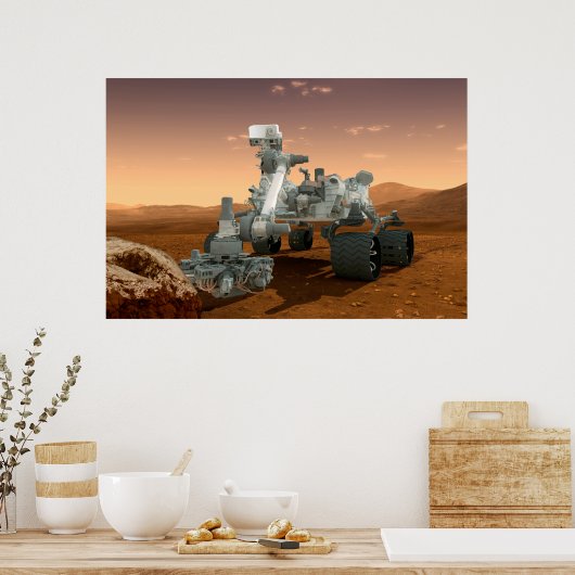 Mars Science Laboratory Curiosity Rover. 4 Poster (Keuken)