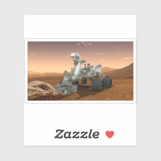 Mars Science Laboratory Curiosity Rover. 4 Sticker (Vel)