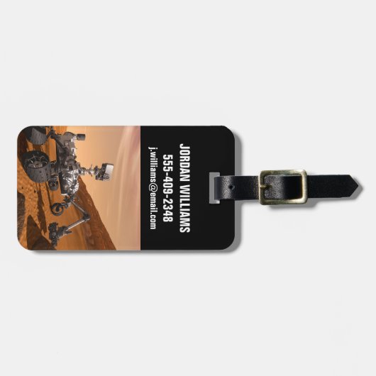 Mars Science Laboratory Curiosity Rover. Bagagelabel (Voorkant horizontaal)