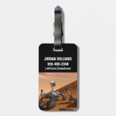 Mars Science Laboratory Curiosity Rover. Bagagelabel (Achterkant verticaal)