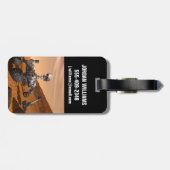 Mars Science Laboratory Curiosity Rover. Bagagelabel (Achterkant horizontaal)