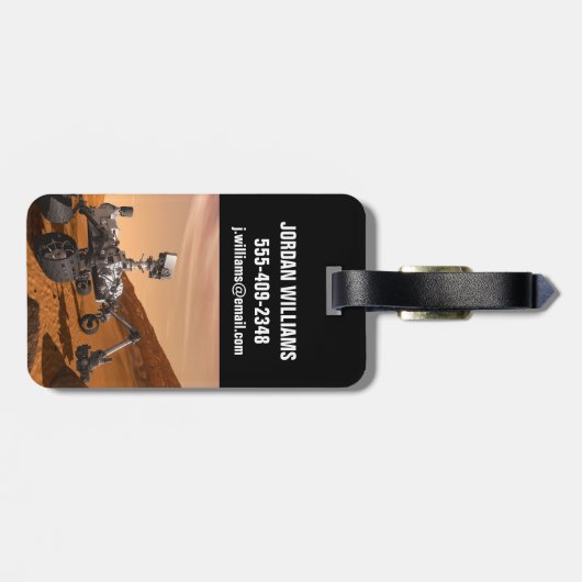 Mars Science Laboratory Curiosity Rover. Bagagelabel (Achterkant horizontaal)