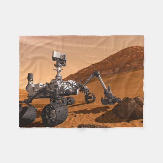 Mars Science Laboratory Curiosity Rover. Fleece Deken (Voorkant (Horizontaal))