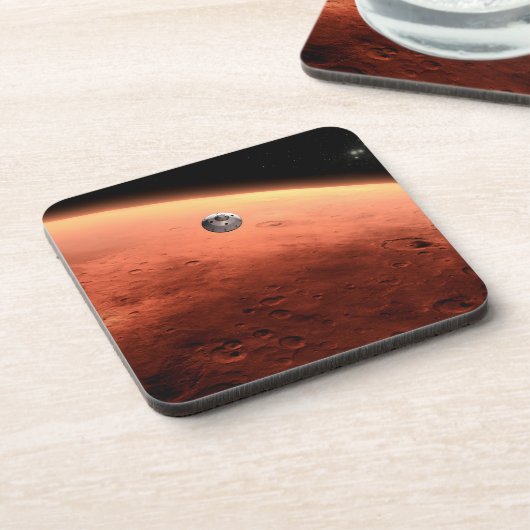 Mars Science Laboratory nadert Mars. Bier Onderzetter (Linkerzijde)