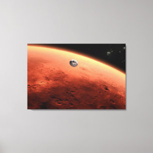 Mars Science Laboratory nadert Mars. Canvas Afdruk