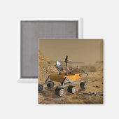 Mars Science Laboratory reist nabij een canyon Magneet (Voorkant / Achterkant)