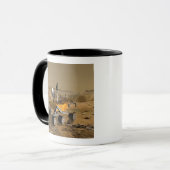 Mars Science Laboratory reist nabij een canyon Mok (Voorkant links)