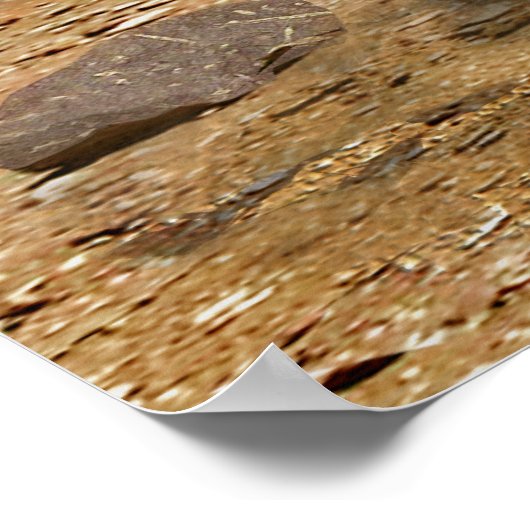 Mars Science Laboratory reist nabij een canyon Poster (Hoek)