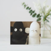 Mars Sock Monkey Post Card - Herman & Lily Briefkaart (Staand voorkant)