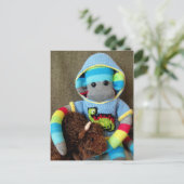 Mars Sock Monkey Post Card - Jed Briefkaart (Staand voorkant)