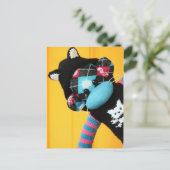 Mars Sock Monkey Post Card - Kit-Kat Briefkaart (Staand voorkant)