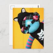 Mars Sock Monkey Post Card - Kit-Kat Briefkaart (Voorkant / Achterkant)