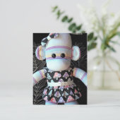 Mars Sock Monkey Post Card - Neve Briefkaart (Staand voorkant)