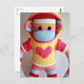 Mars Sock Monkey Post Card - Samantha Briefkaart (Voorkant / Achterkant)