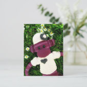 Mars Sock Monkey Post Card - Stella Briefkaart (Staand voorkant)