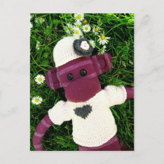 Mars Sock Monkey Post Card - Stella Briefkaart