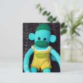 Mars Sock Monkey Post Card - Stuart Briefkaart (Staand voorkant)