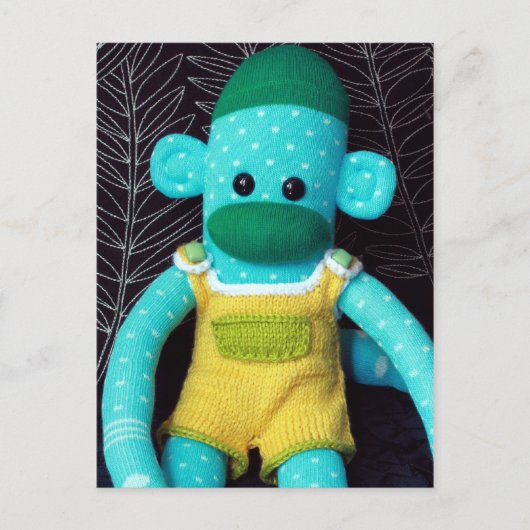 Mars Sock Monkey Post Card - Stuart Briefkaart (Voorkant)