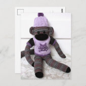 Mars Sock Monkey Post Card - Vivi Briefkaart (Voorkant / Achterkant)