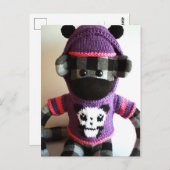 Mars Sock Monkey Post Card - Yuki Briefkaart (Voorkant / Achterkant)