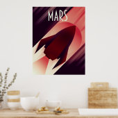 Mars-staartwart Deco-ruimtekunst Poster (Keuken)