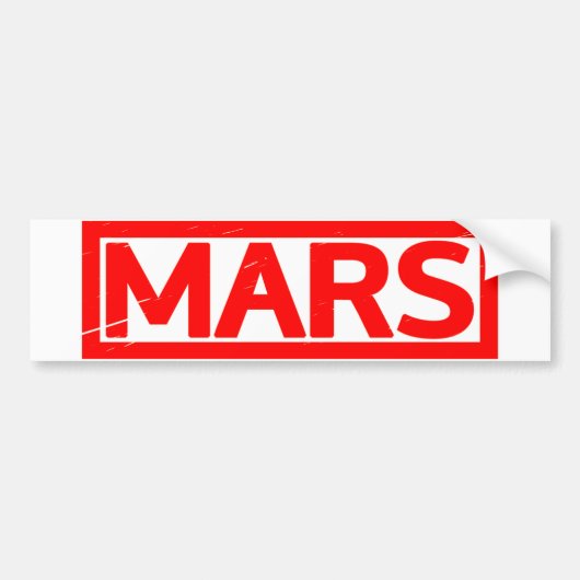 Mars Stempel Bumpersticker (Voorkant)