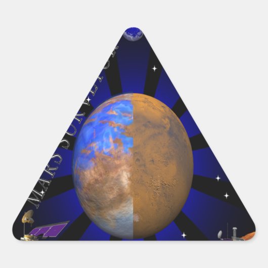 Mars Surveyor '98 Driehoek Sticker (Voorkant)