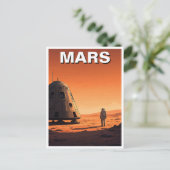 Mars Travel Briefkaart (Staand voorkant)