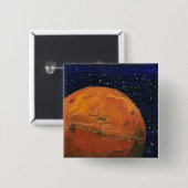Mars Vierkante Button 5,1 Cm (Voorkant /achterkant)