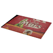 Mars Vintage Reisposter Snijplank (Hoek)