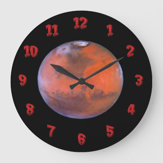 Mars-wandklok. Grote Klok (Voorkant)