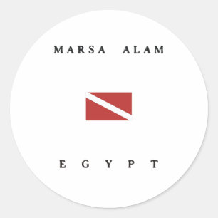 Marsa Alam Egypt Scuba Dive Flag Ronde Sticker